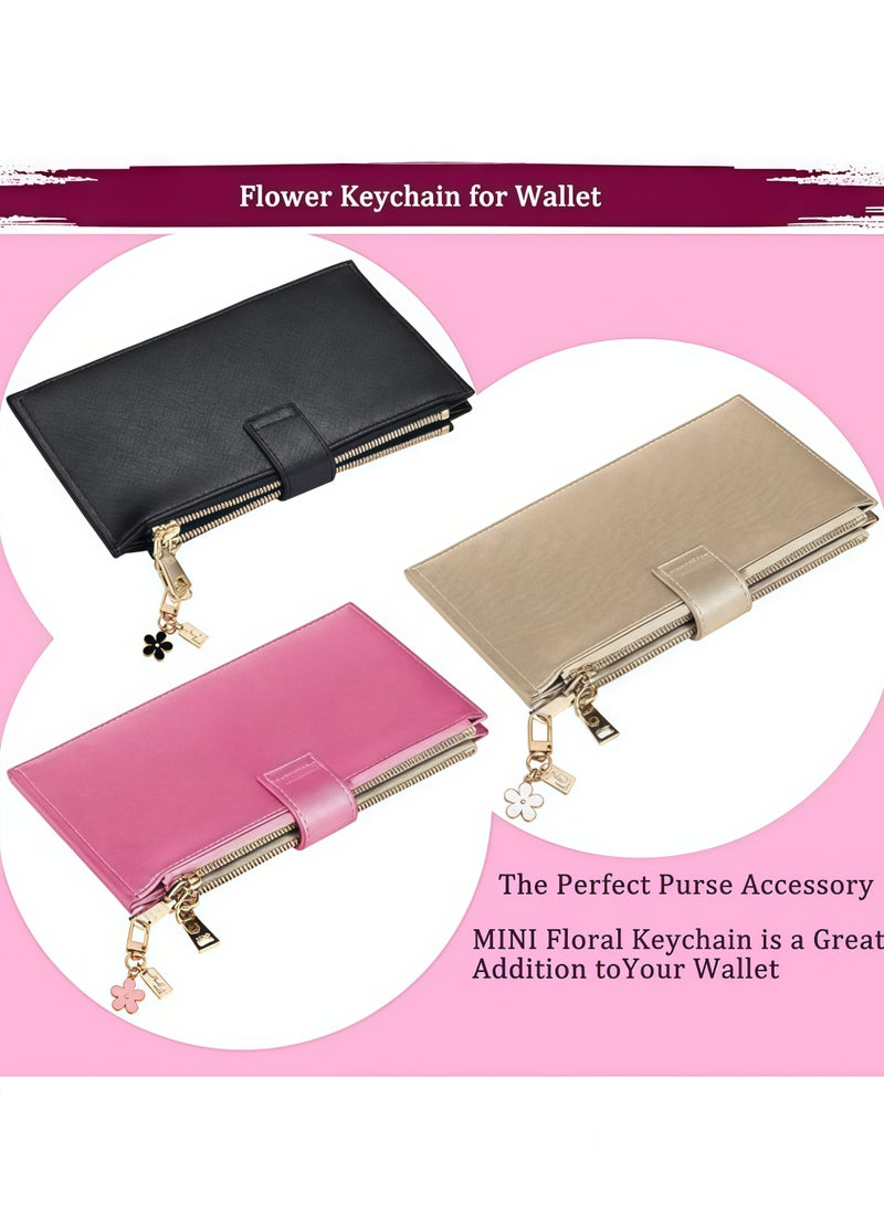 3 Pack Flower Keychains for Women Flower Handbag Charms Enameled Keychain, Cute Accessories for Girl's Backpack, Car Key, Handbag, Purse - Image 5